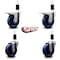 Service Caster 4'' Solid Poly Swivel 1-3/8'' Expanding Stem Caster Set 2 Total Lock Brakes, 4PK SCC-EXTTL20S414-SPUS-2-S-2-138 - alternate 4